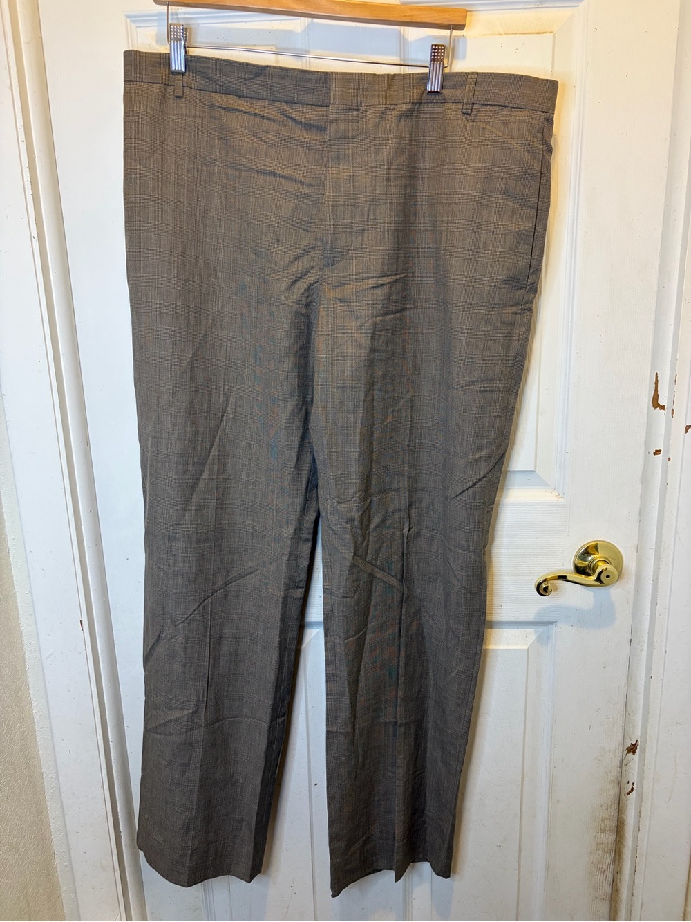 Banana Republic Men's Tailored Fit Brown Sharkskin Dress Pants